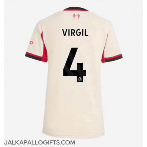 Liverpool Virgil van Dijk #4 Vieraspaita Naiset 2025-26 Lyhythihainen